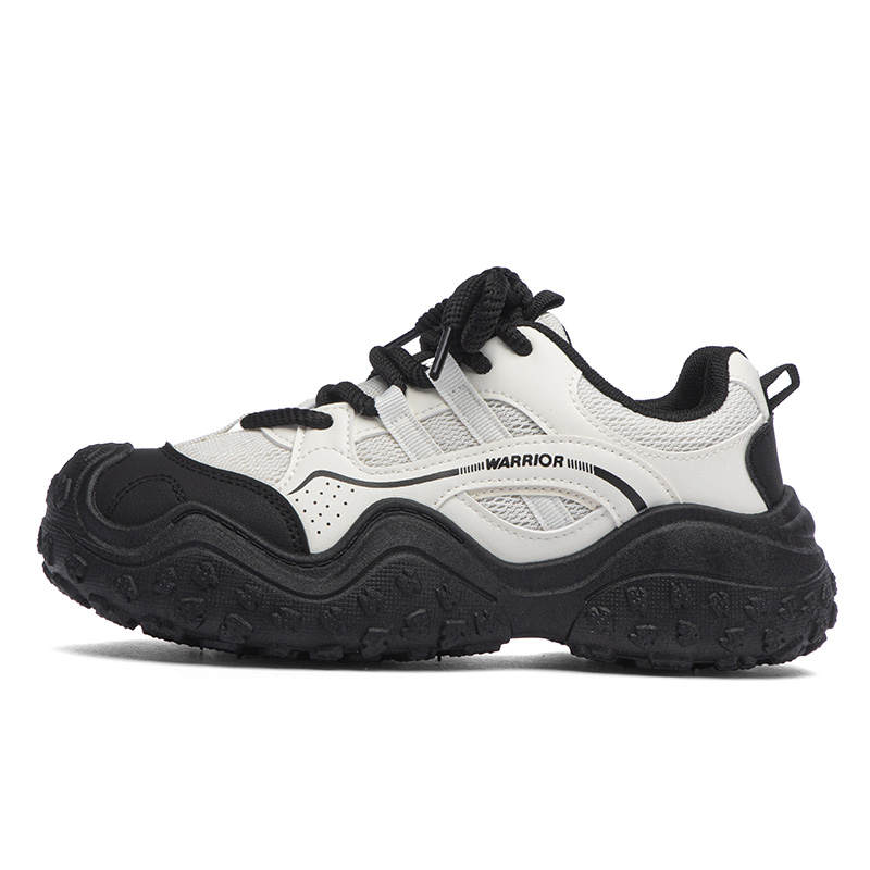 WARRIOR Breathable Height Increasing Low top Casual Shoes Women's Black Beige