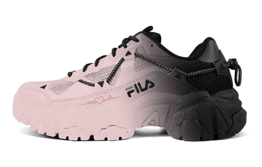 FILA Fluid Dreamy Abrasion Resistant Low top Casual Shoes Unisex Black Pink