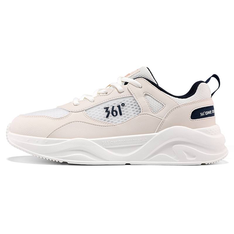 361° Slip Resistant And Breathable Low top Casual Shoes Men's Ecru