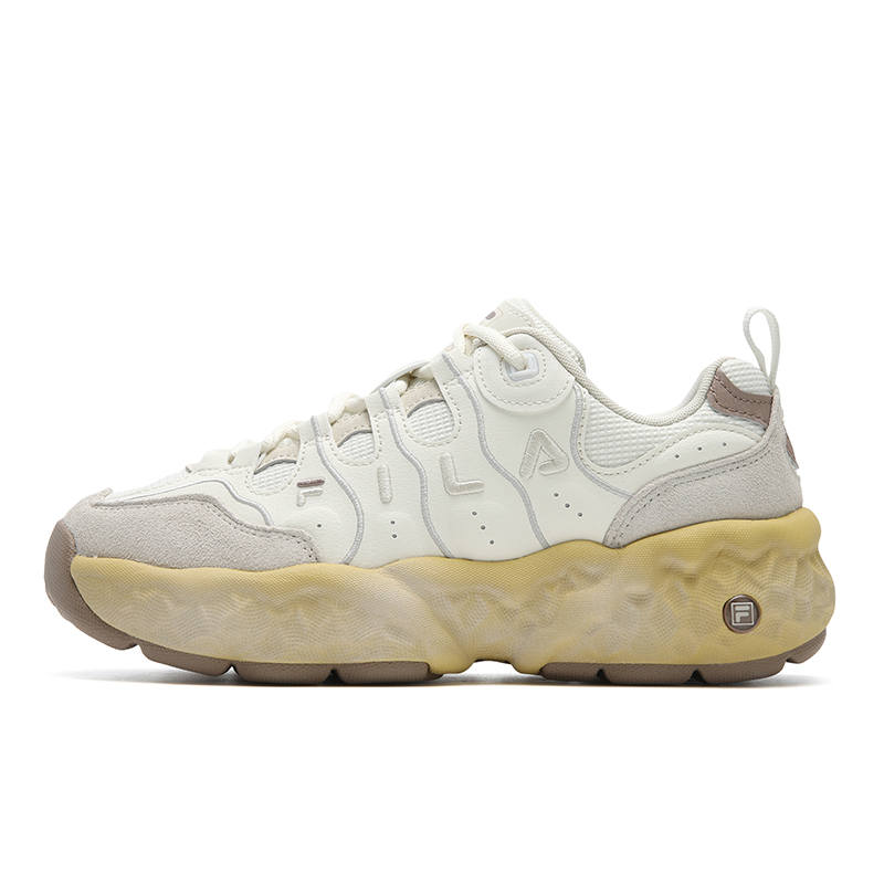 FILA MUFFIN Cushioning Abrasion Resistant Breathable Lightweight Low top Casual Shoes Women's Early Snow