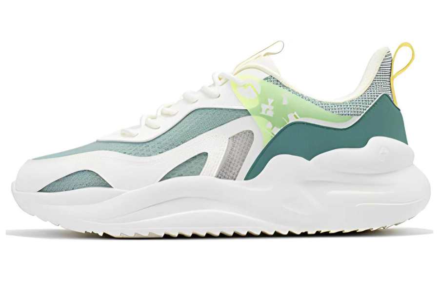 361° Slip Resistant Abrasion Resistant Slip Resistant Abrasion Resistant Low top Sports Casual Shoes Men's White Green