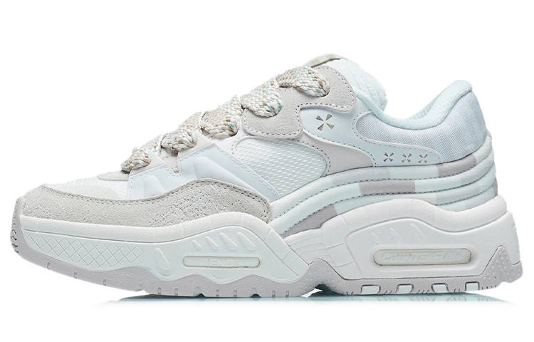 Li-Ning Li Ning CF Reputation Low top Casual Shoes Women's White Sand Gray