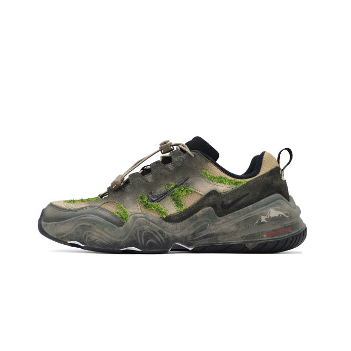 Nike Nike Tech Hera Abrasion Resistant Low top Casual Shoes Women's Gray Brown Green