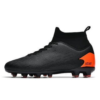 ATAY Slip Resistant Abrasion Resistant Slip Resistant Abrasion Resistant Soccer Shoes Unisex Black