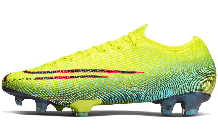Nike Nike Mercurial Vapor 13 FG Firm Ground Slip Resistant Abrasion Resistant Soccer Shoes Unisex Lemon