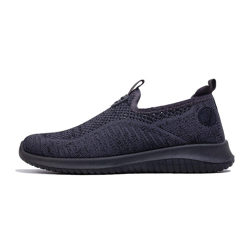 Warrior Elderly Shoes Wear resistant And Lightweight Low top Casual Shoes Men's Dark Gray