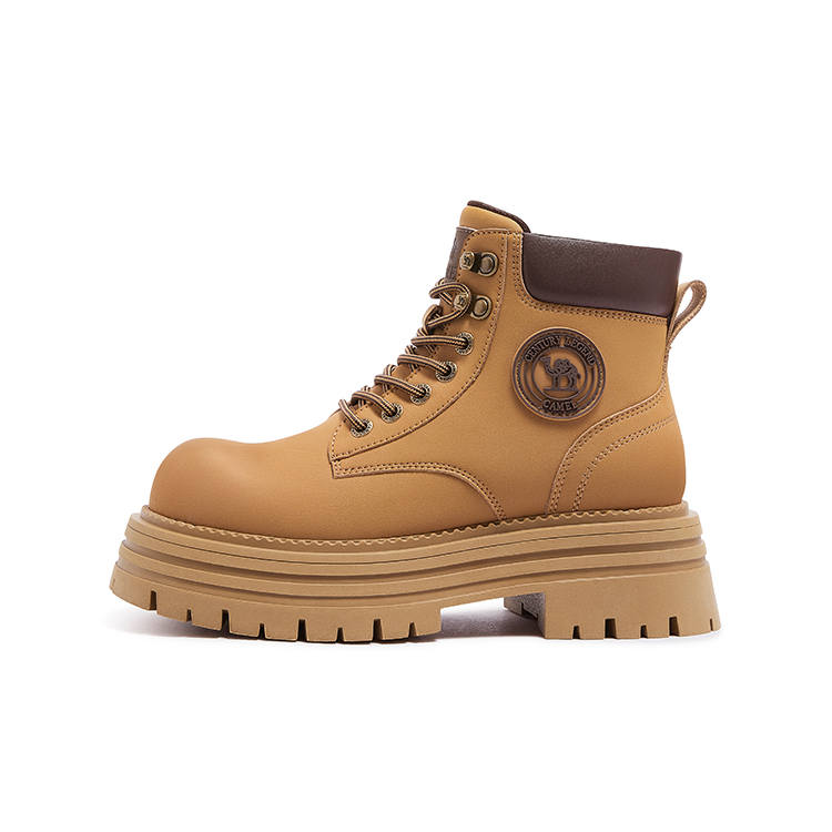 CAMEL CAMEL Combat Boots Women's Earth Yellow/Pink