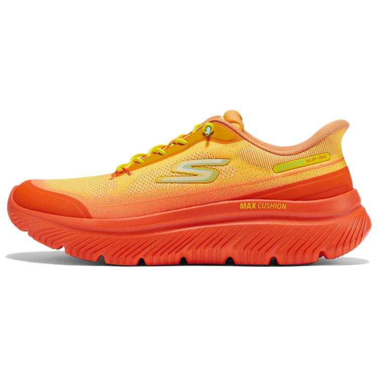 Skechers MEN'S GO WALK Comfortable And Trendy Breathable Low top Casual Shoes Men's Bright Orange