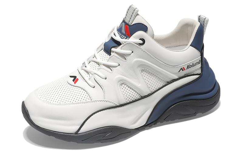 KOLUMB Cushioning Slip Resistant Cushioning Slip Resistant Low top Casual Shoes Men's White Blue