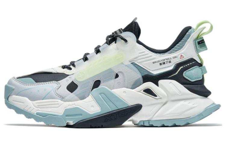 XTEP Mecha Collection Abrasion Resistant Low top Sports Casual Shoes Men's Moonlight Gray