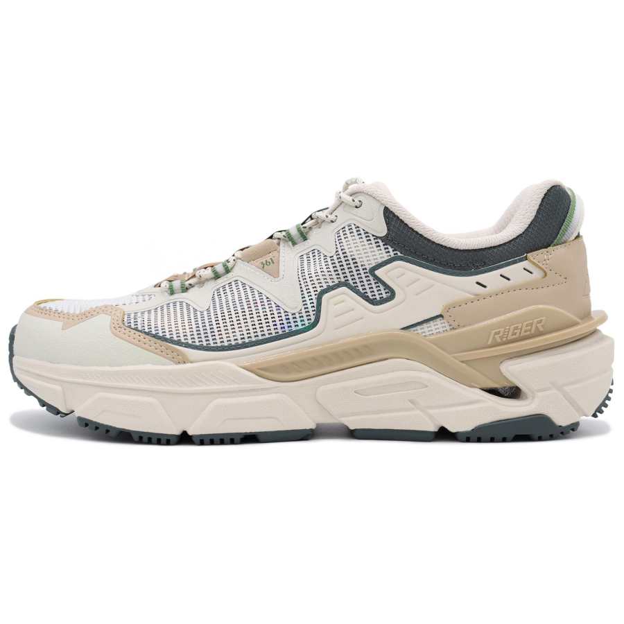 361° Comfortable And Breathable Abrasion Resistant Low top Casual Shoes Men's Beige Gray