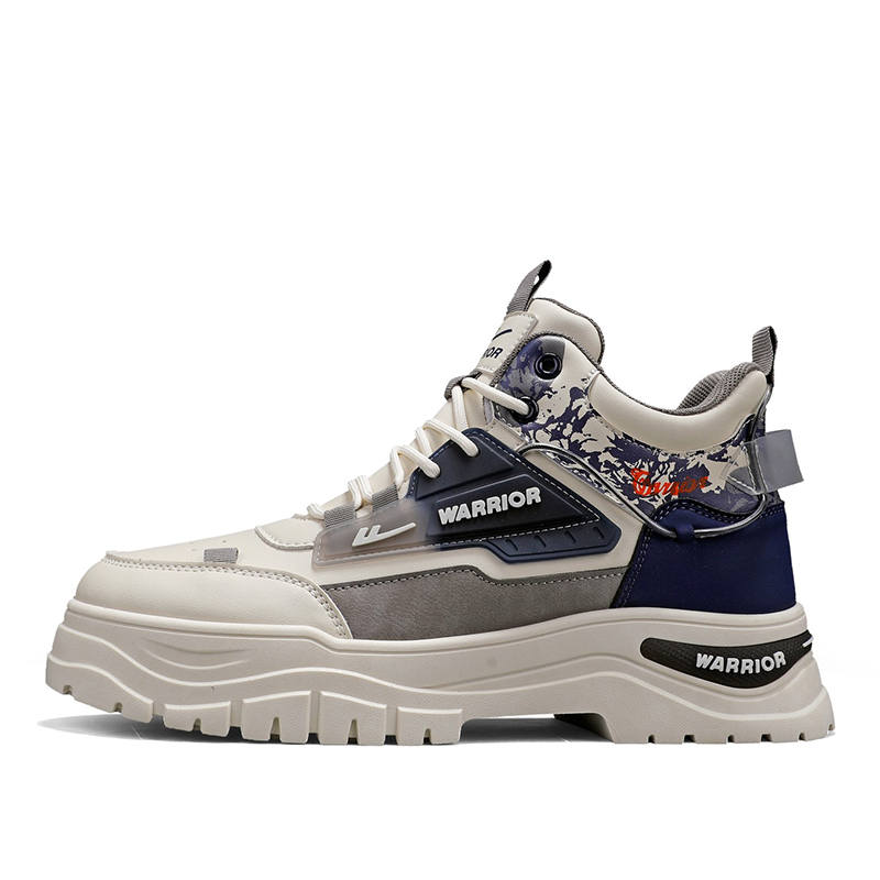 WARRIOR WARRIOR Combat Boots Men's Beige Blue Gray