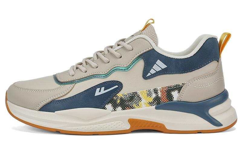 Warrior Slip Resistant Abrasion Resistant Low top Casual Shoes Men's Beige Blue