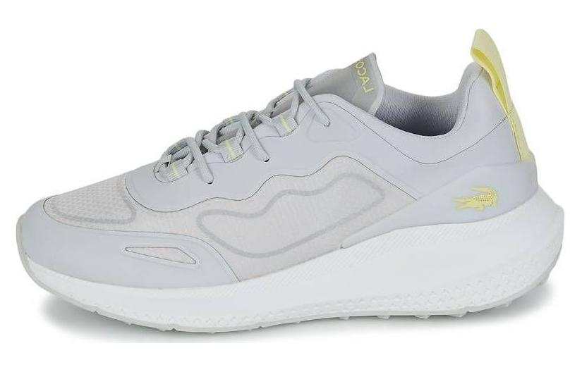 LACOSTE Leather Low top Casual Shoes Women's Gray