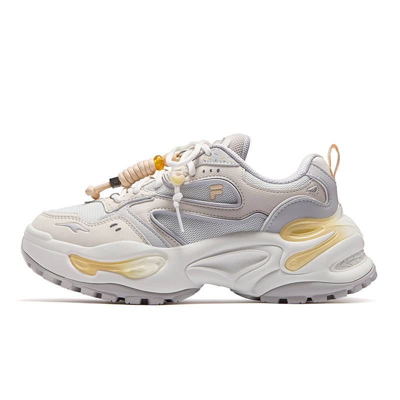 FILA FUSION EVA Gummies Textile, Synthetic Leather Casual Shoes Women's Gray Brown