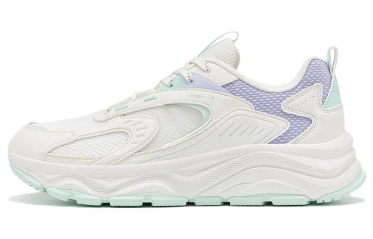 XTEP Low top Sports Casual Shoes Women's White Cyan Purple