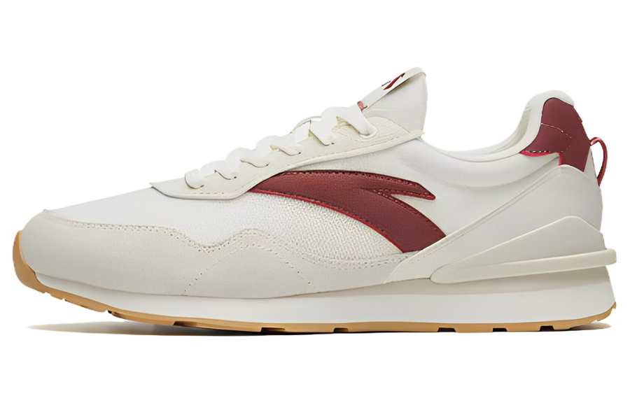 Anta Fabric Cushioning Slip Resistant Abrasion Resistant Low top Sports Casual Shoes Men's White Gray Red