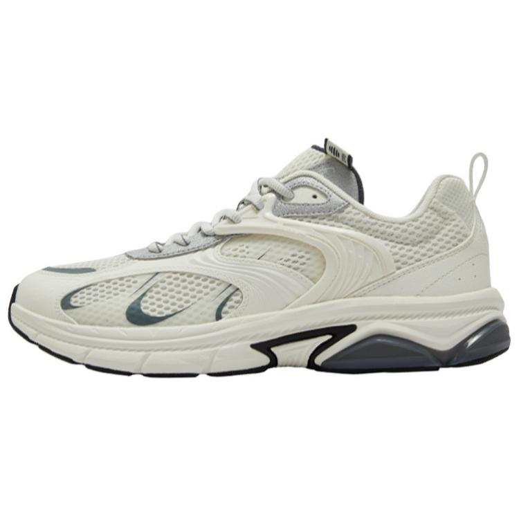 361° Cushioning Abrasion Resistant Lightweight Low top Casual Shoes Men's White Silver