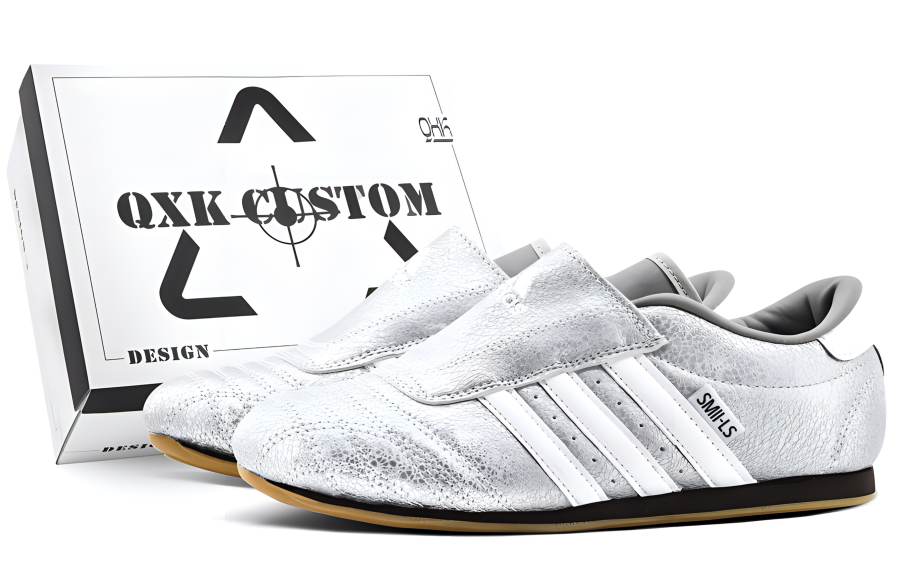Adidas Adidas Taekwondo Abrasion Resistant Low top Casual Shoes Women's Silver White