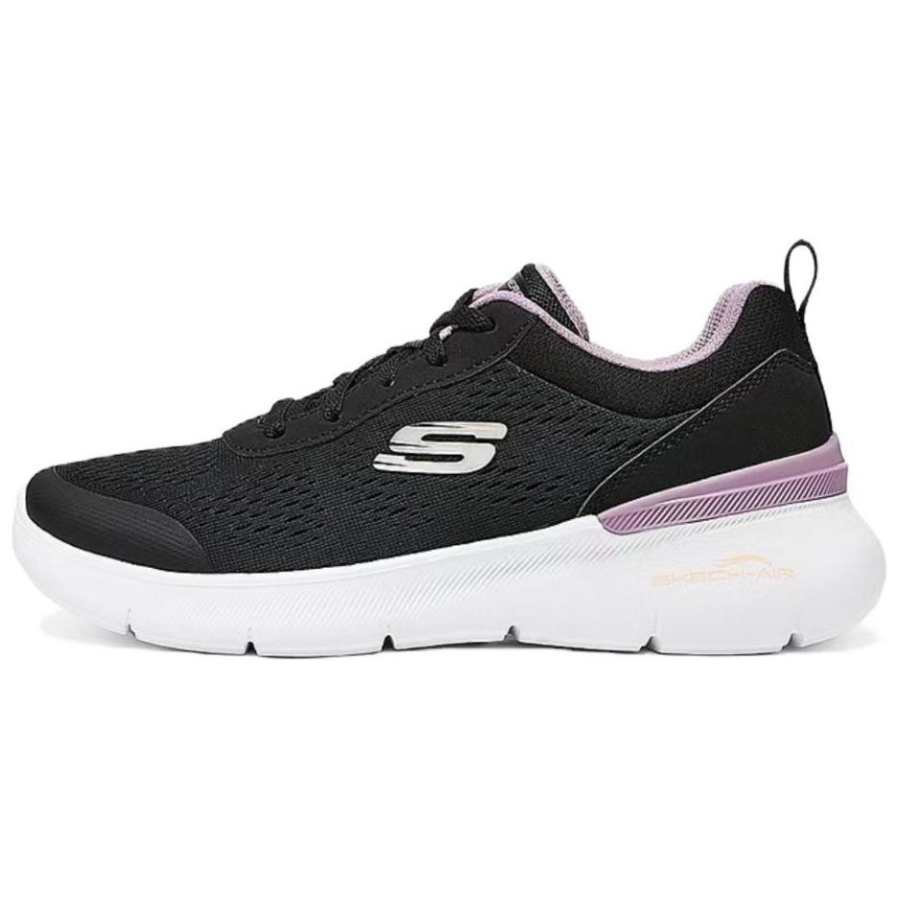 Skechers Breathable Lightweight Breathable And Lightweight Low top Casual Shoes Women's Black Pink