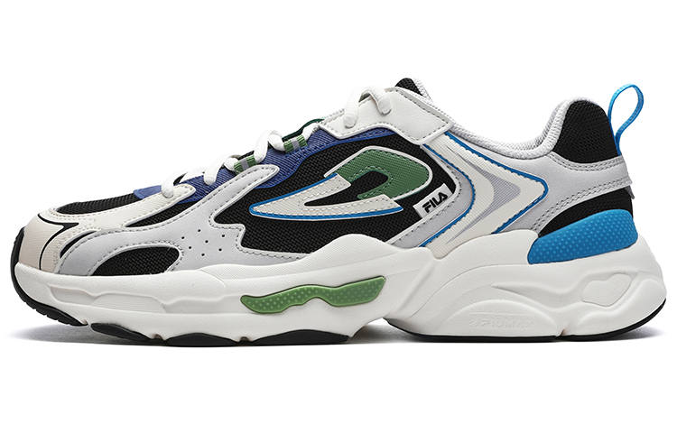 FILA Y2K Lace Up Low top Casual Shoes Men's White Black Lotus Gray