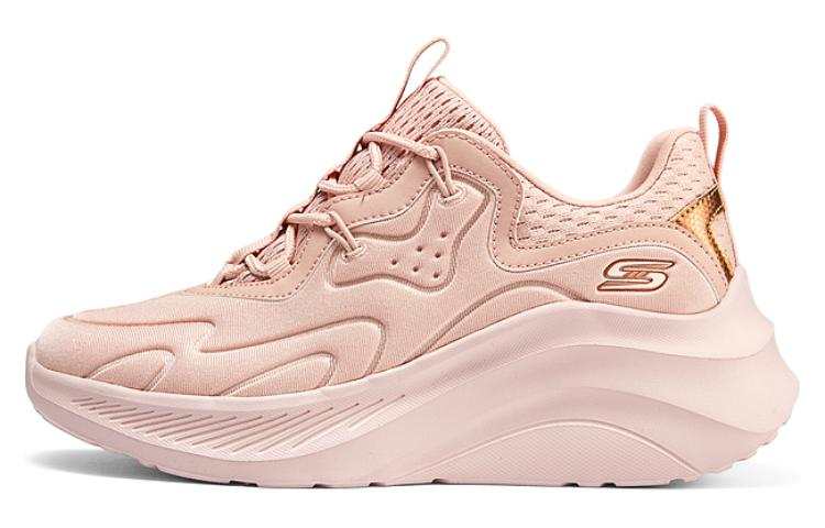 Skechers Textile, Synthetic Leather Soft Shoes Low top Casual Shoes Women's Nude Pink
