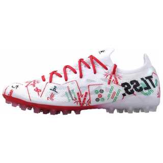 KELME TLSS. x KELME TF Turf Artificial Turf Slip Resistant Abrasion Resistant Soccer Shoes Men's White Red