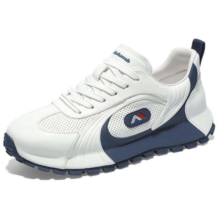 Kolumb Cushioning Slip Resistant Breathable Low top Casual Shoes Men's White Blue