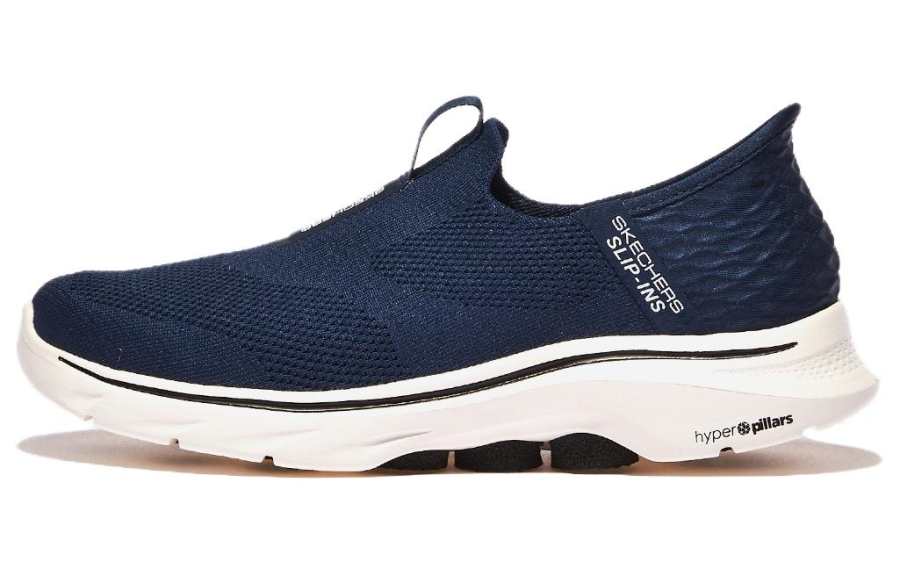Skechers GO WALK 7 Soft And Comfortable Cushioning, Wear Resistant Low top Casual Shoes Men's Blue White