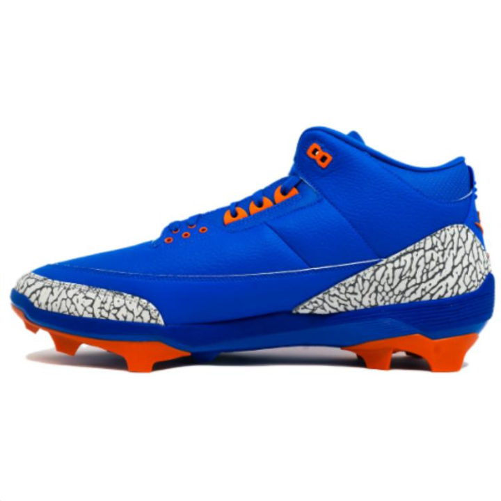 Jordan Jordan Air Jordan 3 Slip Resistant Abrasion Resistant Soccer Shoes Men's Blue