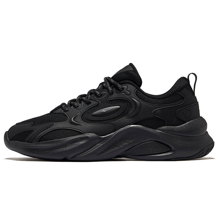 Erke Waterproof And Breathable Rebound Low top Casual Shoes Men's Jet Black