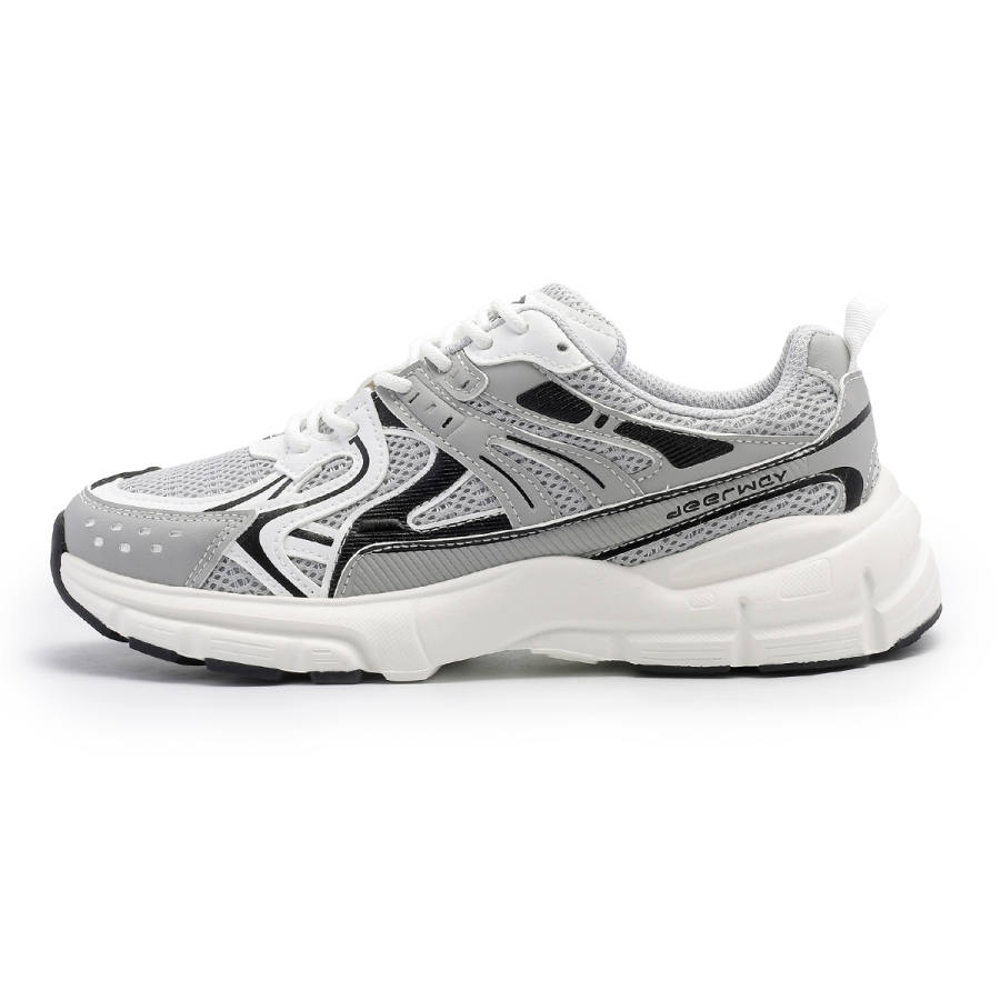 DEERWAY Low top Casual Shoes Men's Gray Black White