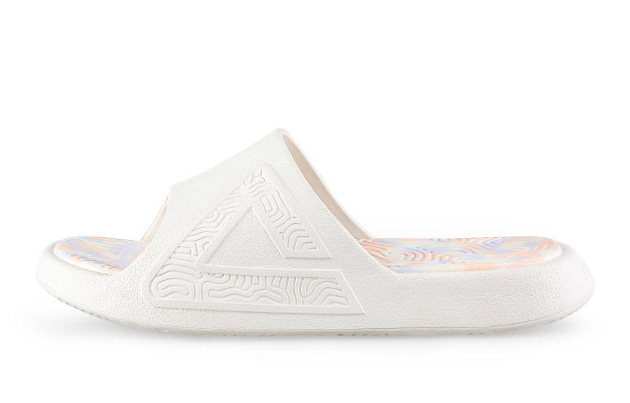 PEAK Tai Ji1.0 Comfortable EVA Quiet Slip Resistant Slide Slippers Unisex Canvas White