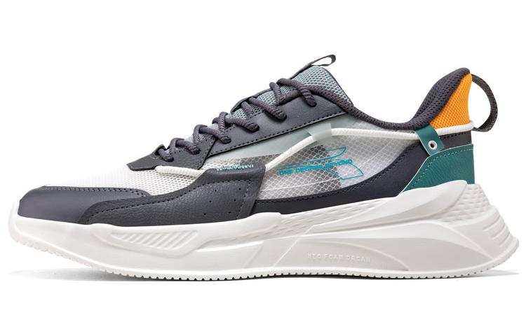 361° Cushioning Slip Resistant Abrasion Resistant Low top Sports Casual Shoes Men's Gray