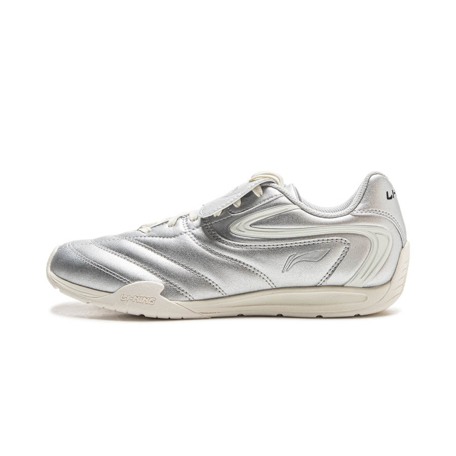 Li-Ning Li Ning Film Pulse Lightweight Abrasion Resistant Coverage Low top Casual Shoes Women's Silver