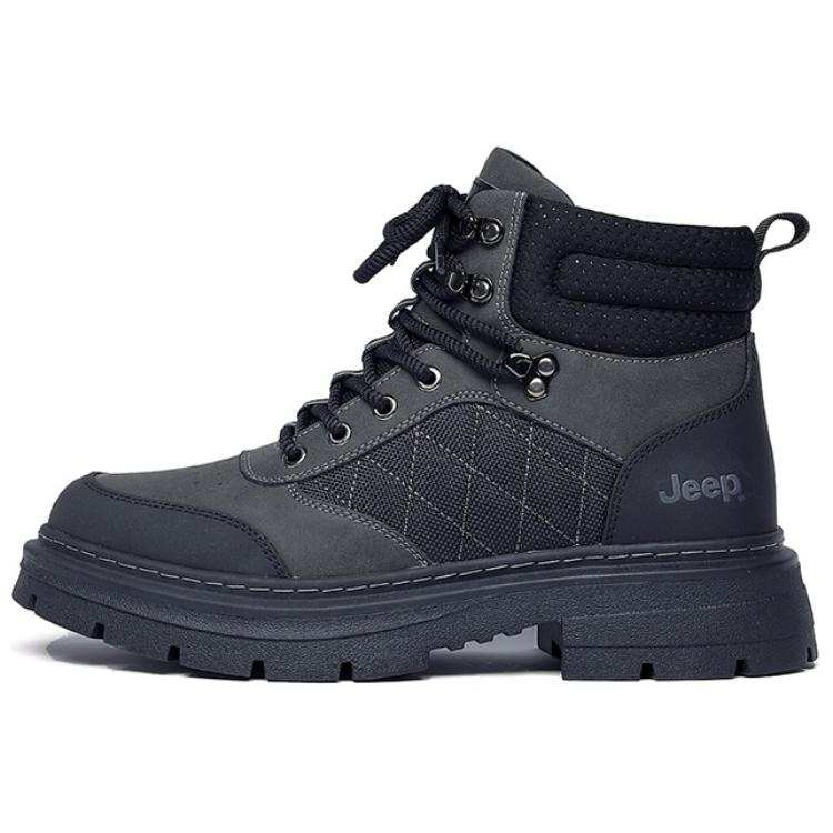 Jeep Jeep Crew Combat Boots Men's Gray Black