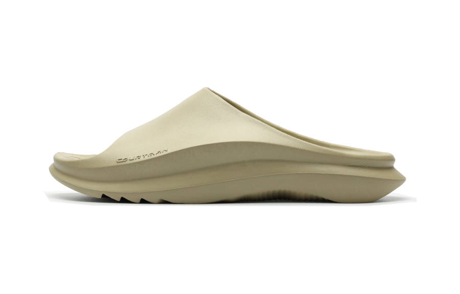 COURTMAN Luck Quiet Slide Slippers Unisex Camel Smoke Coffee Lite Version