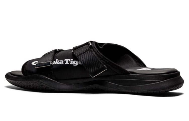Onitsuka Tiger Ohbori Slider Stylish Sports Black Sandals