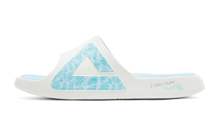 PEAK Tai Ji1.0 Quiet Slip Resistant Cushioning Slide Slippers Unisex Cerulean
