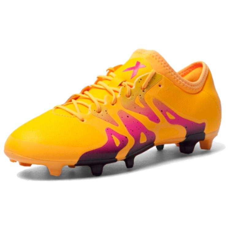 Adidas Adidas FG Firm Ground Slip Resistant Abrasion Resistant Soccer Shoes Men's Yellow