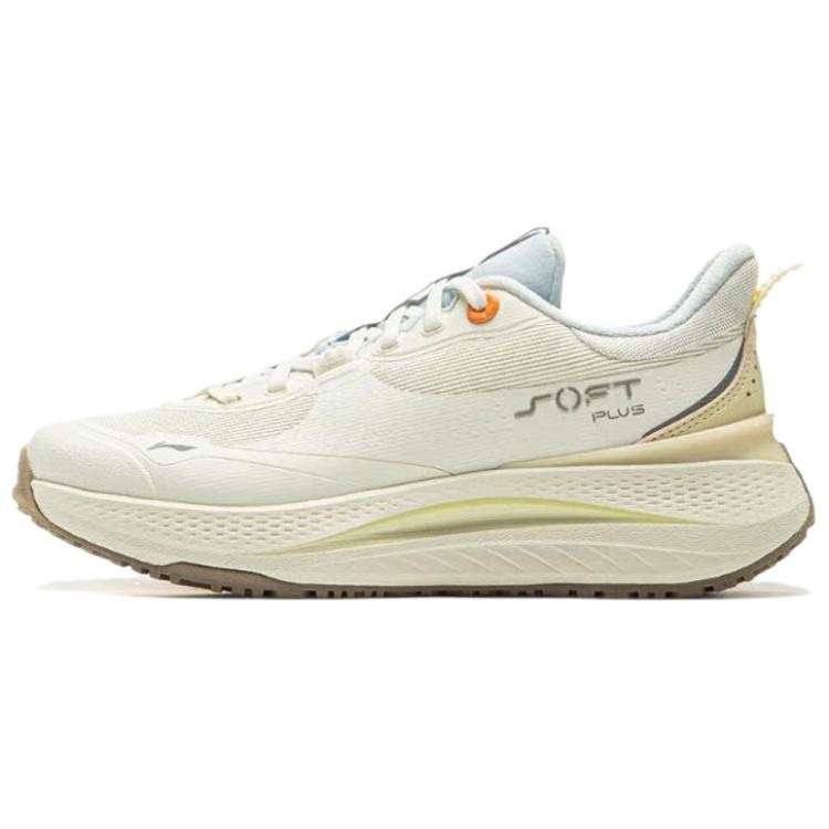 Li-Ning Li Ning SOFT PLUS Cushioning Slip Resistant Abrasion Resistant Height Increasing Low top Casual Shoes Women's White