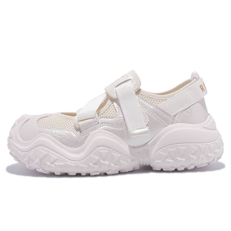 SHENLINSEN Mesh Slip Resistant And Breathable Slip Resistant And Breathable Low top Casual Shoes Women's Beige