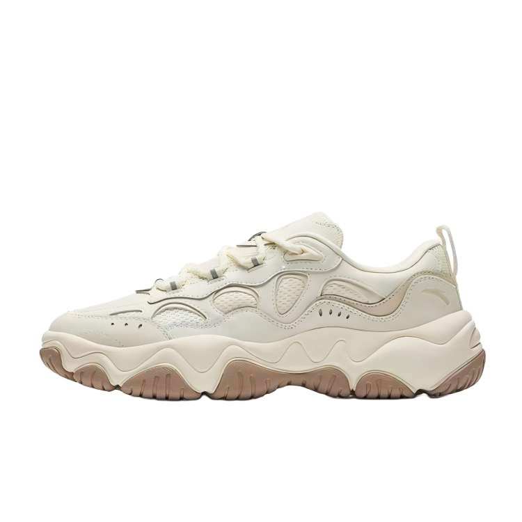 Anta Firefly Slip Resistant Abrasion Resistant Low top Casual Shoes Women's Ecru