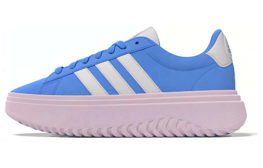Adidas Adidas GRAND COURT PLATFORM Cushioning Abrasion Resistant Cushioning, Wear Resistant Low top Skateboard Shoes Women's