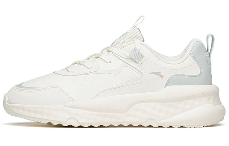 Anta Life Collection Synthetic Leather Athletic Shoes Abrasion Resistant Low top Casual Shoes Women's White Green