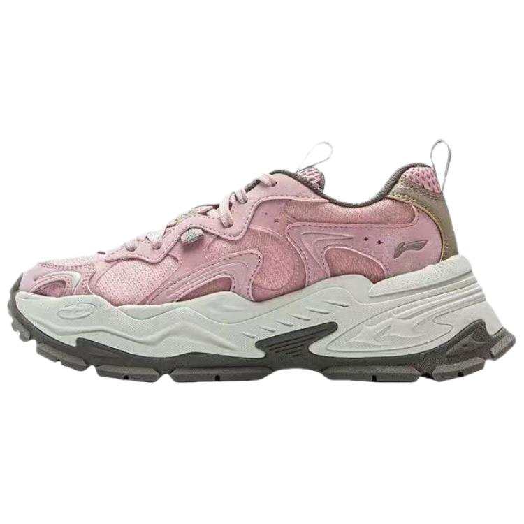 Li-Ning Li Ning Star Abrasion Resistant Breathable Low top Casual Shoes Women's Pink