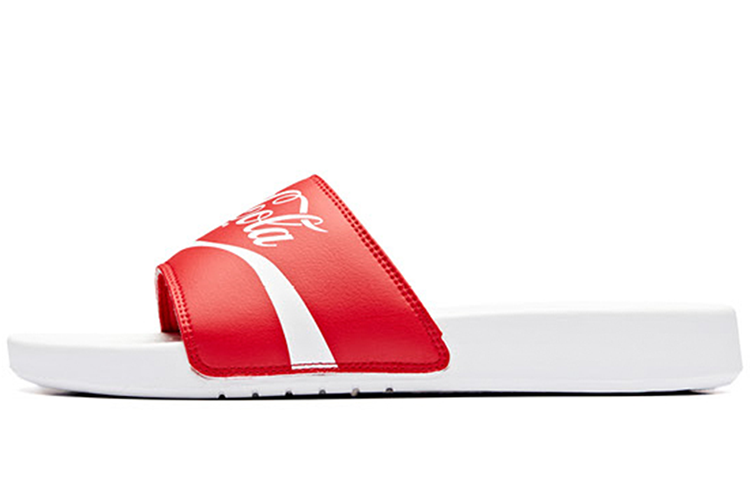 ANTA Coca Cola x Anta Rubber Sole Slide Slippers Men's White Red