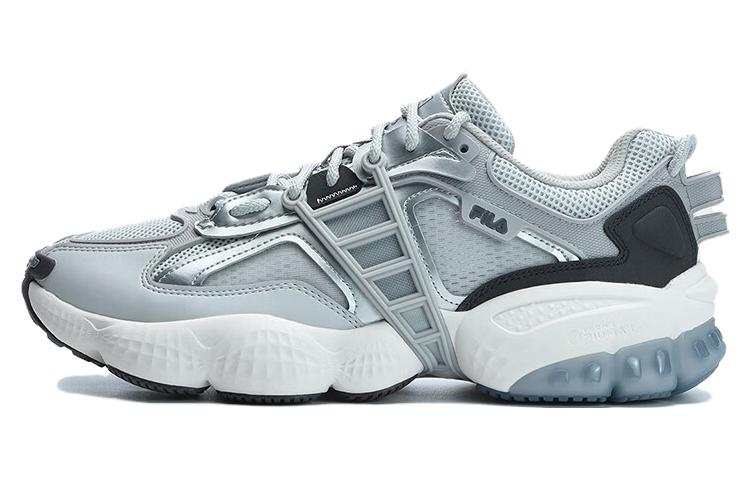 FILA LADDER Textile, Synthetic Leather Low top Casual Shoes Men's Silver Gray