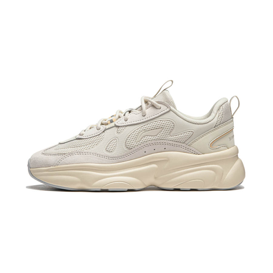 Li-Ning Li Ning Milk Coconut 2.0 Slip Resistant Abrasion Resistant Low top Casual Shoes Women's Pearl White