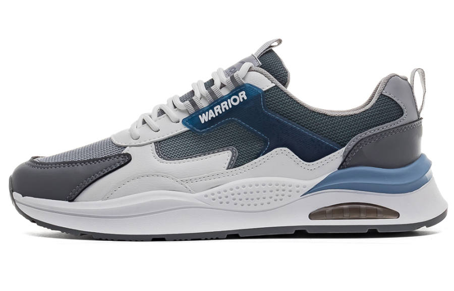 Warrior Feather Wings Collection Slip Resistant, Abrasion Resistant, Breathable Low top Casual Shoes Men's Gray White